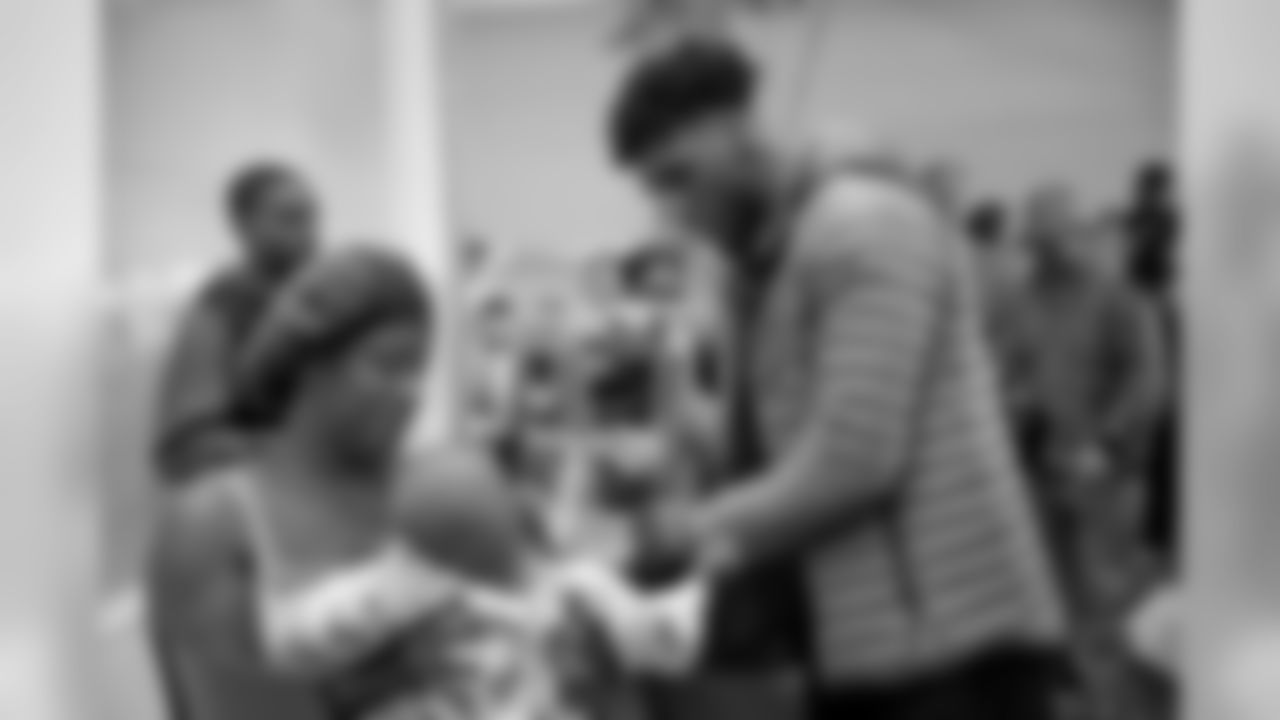 New Orleans Saints wideout Michael Thomas visited pediatric patients at Ochsner Hospital for Children on Monday, Dec.23, one day after setting the single-season receptions record. Harrah's of New Orleans provided the gifts.