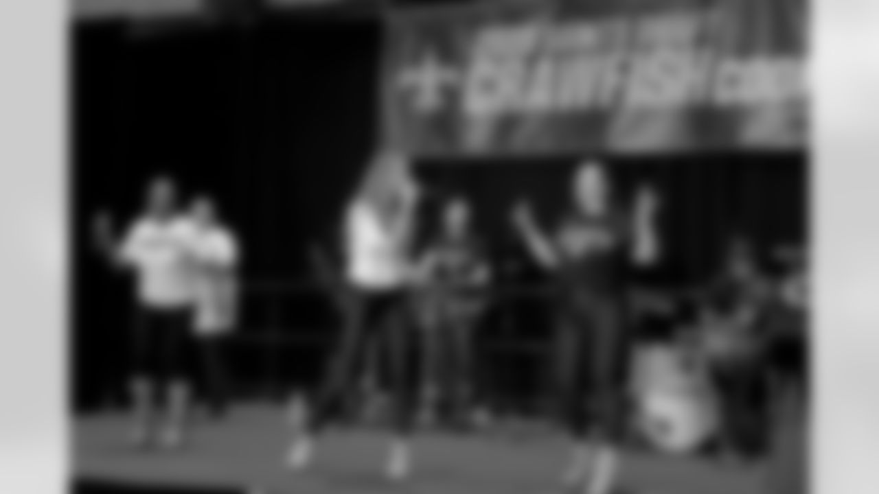New Orleans Saints fans attended the team's annual Draft Crawfish Cookout at the Ochsner Sports Performance Center on Saturday, April 29 on Day 3 of the 2023 NFL Draft.