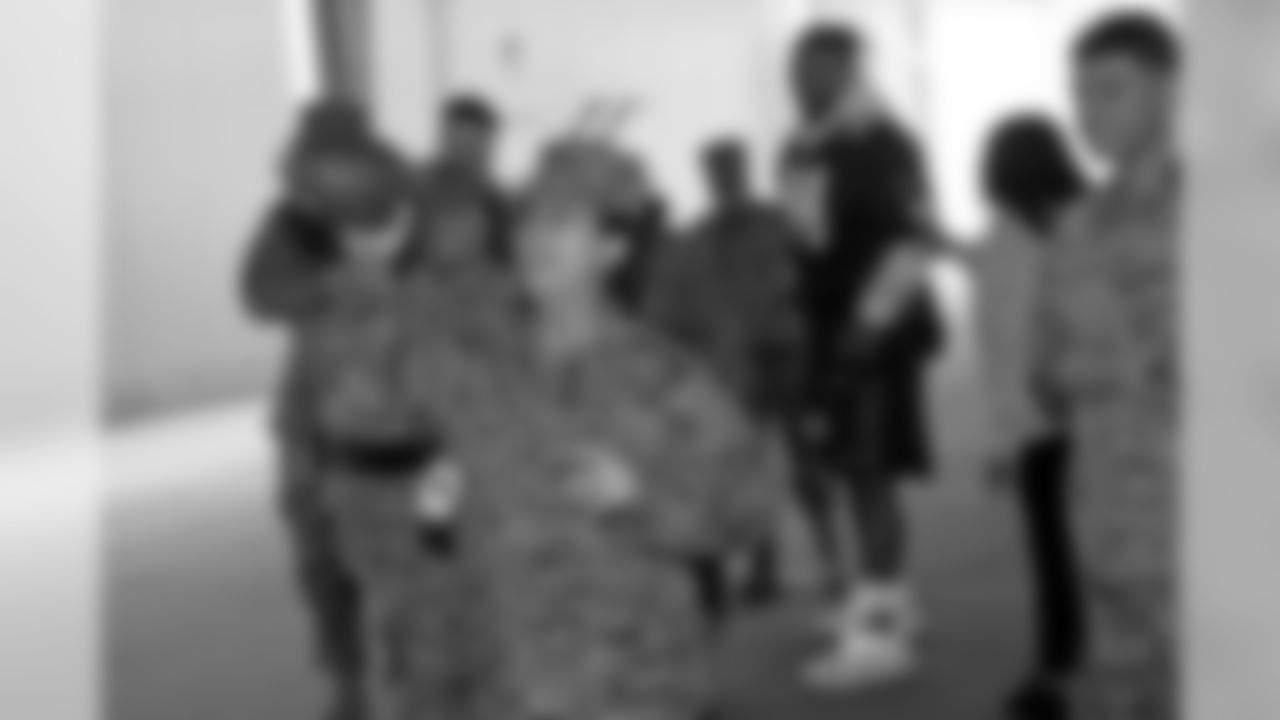 New Orleans Saints defensive end Cameron Jordan visits the New Orleans Military &Maritime Academy in Algiers to talk to students about respect and discipline and to participate in a Play 60 Military Combine on Tuesday, November 12, 2019. (Photo by Michael DeMocker)
