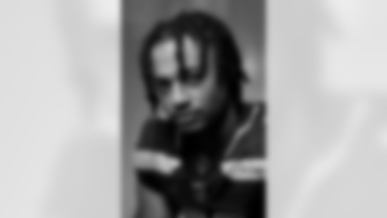 Seattle Seahawks wide receiver Jaxon Smith-Njigba (11) poses for a portrait during the NFLPA Rookie Premiere on Saturday, May 20, 2023, in Los Angeles. (Mikey Owens/NFL)