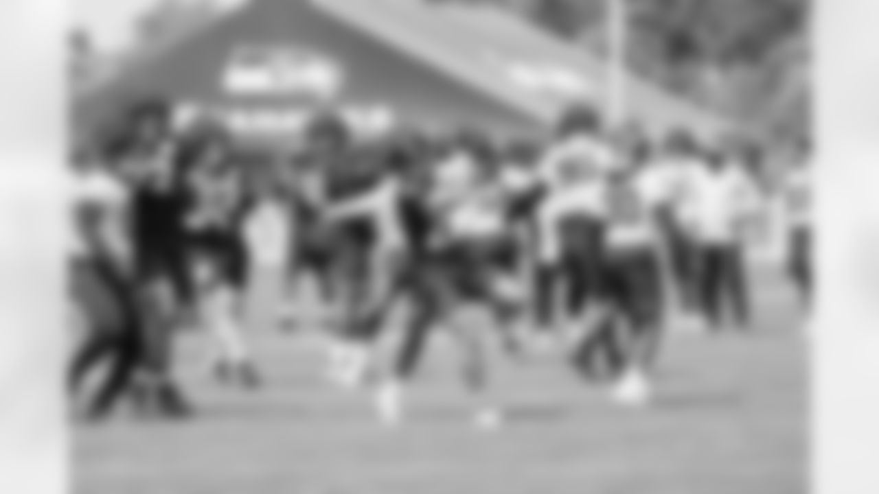 Seahawks running back Zach Charbonnet (26) participated at practice on August 6, 2023 at the Virginia Mason Athletic Center in Renton, Wash.