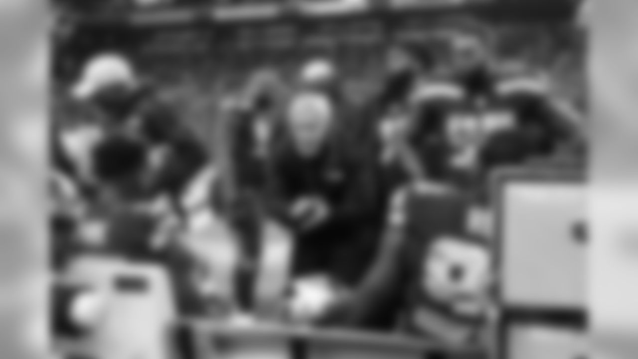 Head coach Pete Carroll took a moment to fire up his defense in the fourth quarter.
