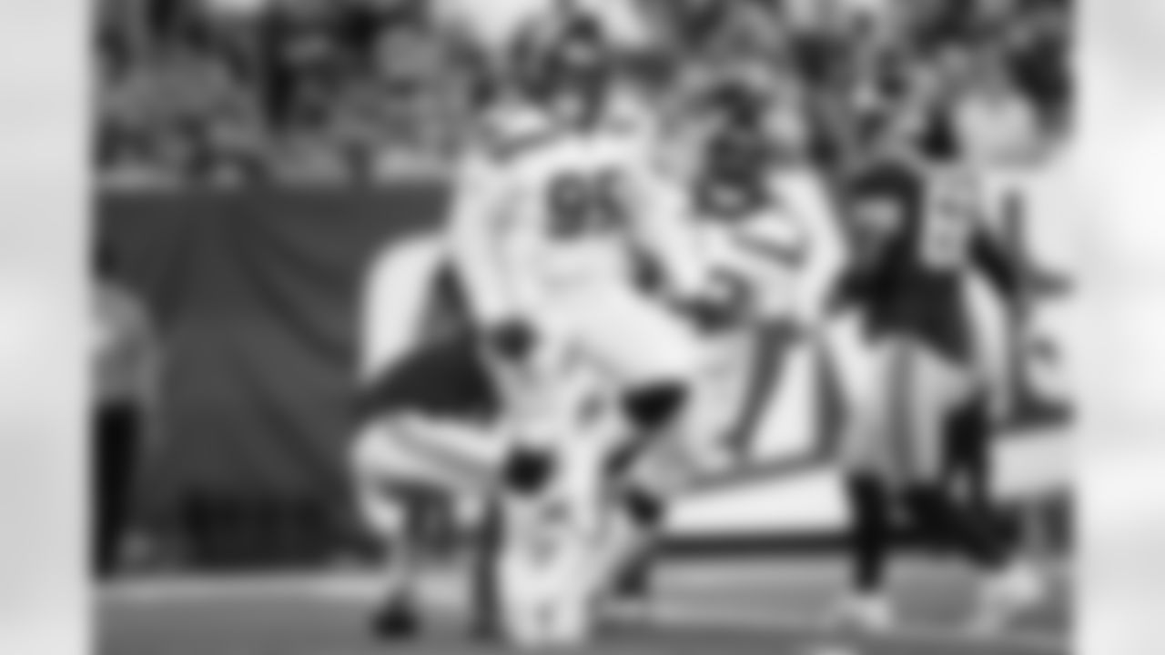 Seattle's Myles Adams recorded his first sack in the fourth quarter.