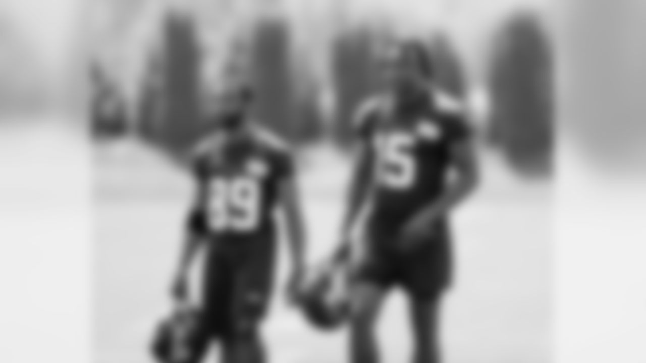 WR Doug Baldwin, left, and WR Brandon Marshall