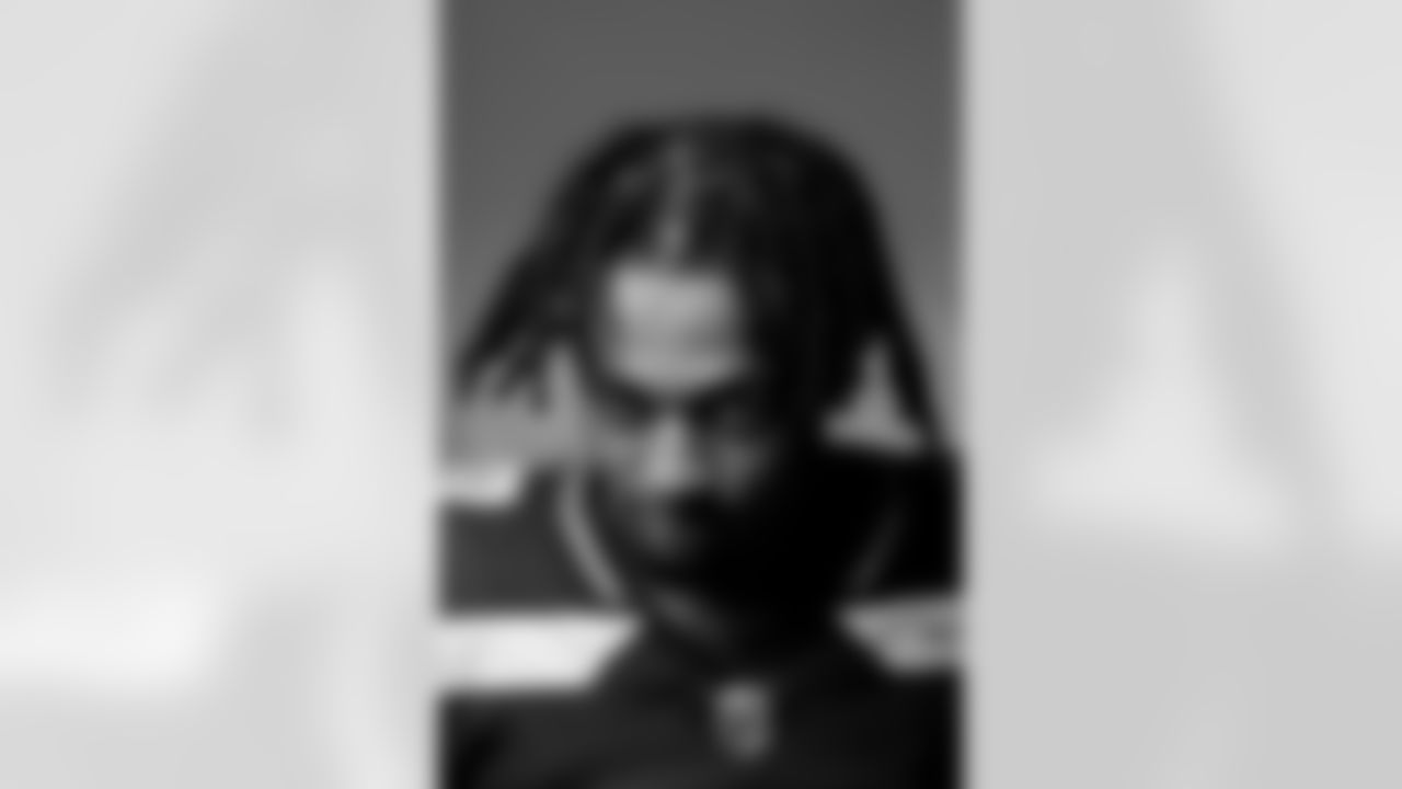 Seattle Seahawks wide receiver Jaxon Smith-Njigba (11) poses for a portrait during the NFLPA Rookie Premiere on Saturday, May 20, 2023, in Los Angeles. (Mikey Owens/NFL)