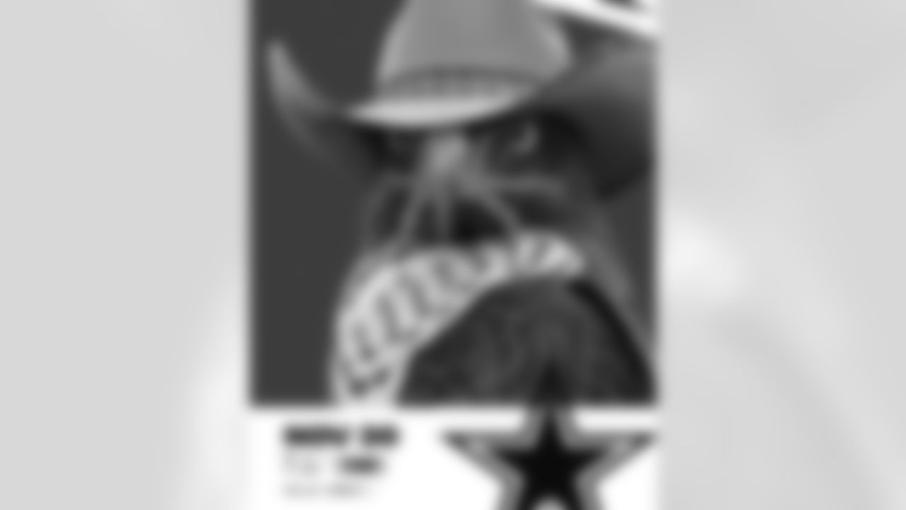 Week 13 – Thursday 11/30 at Cowboys. AI prompt: Portrait of a stern looking blue and green hawk with cowboy hat.