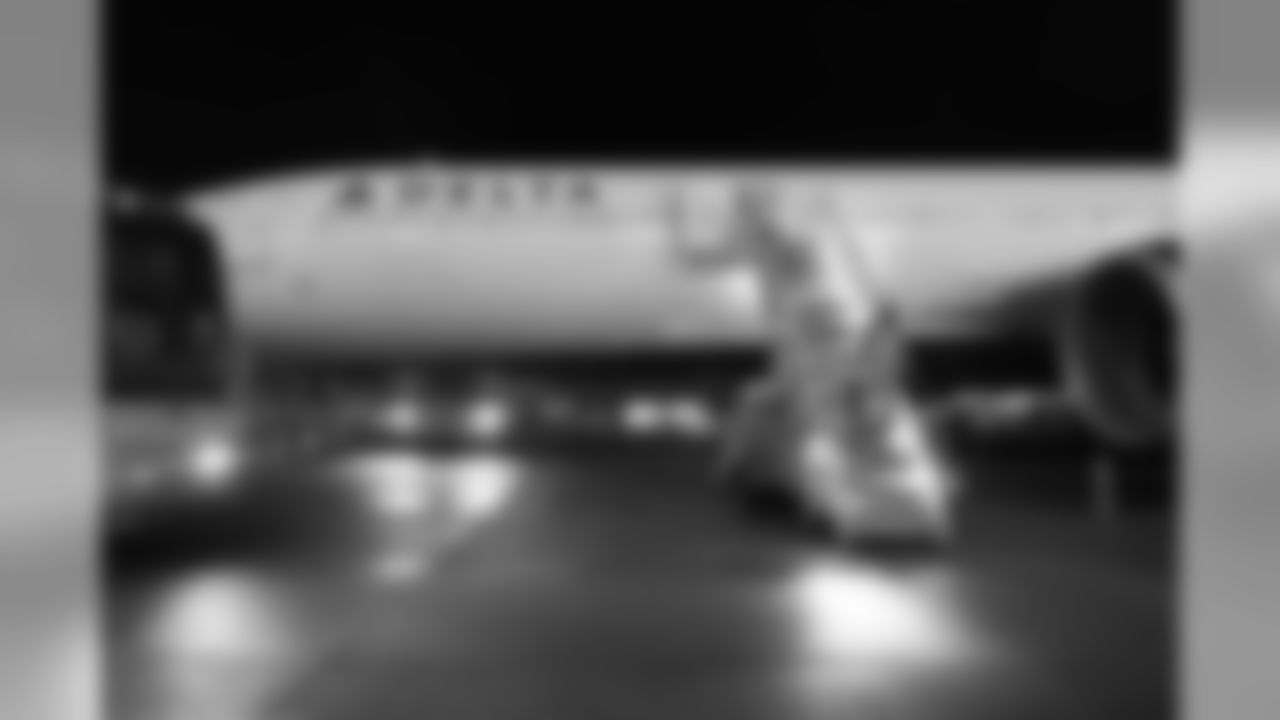 Back in Seattle just after midnight, receiver Doug Baldwin was the last leave the Delta charter.