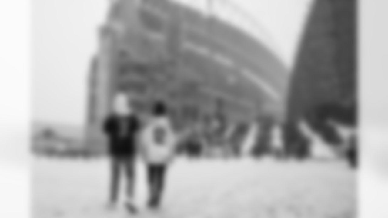 Seattle Seahawks fans attend a snowy Week 16 game vs. the Chicago Bears on December 26, 2021 at Lumen Field.