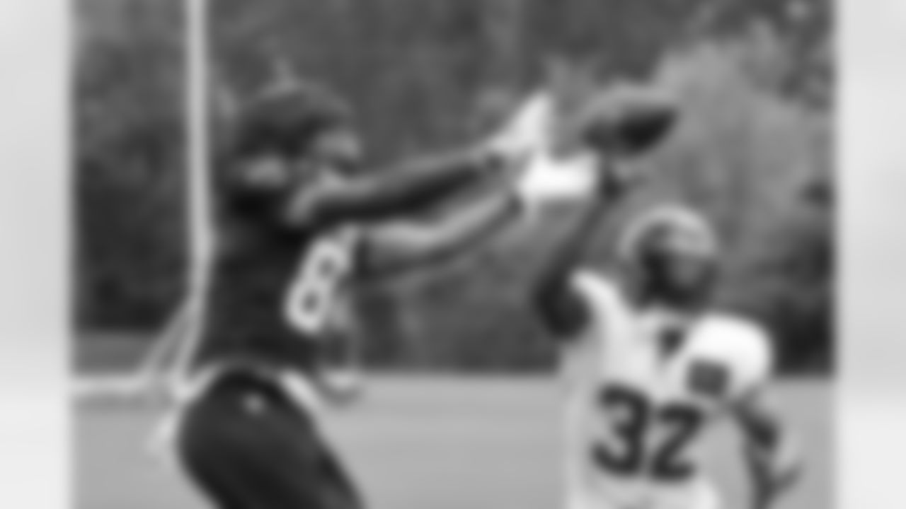 Seahawks safety Jerrick Reed II (32) at practice at the Virginia Mason Athletic Center in Renton, Wash. on Aug. 31, 2023.
