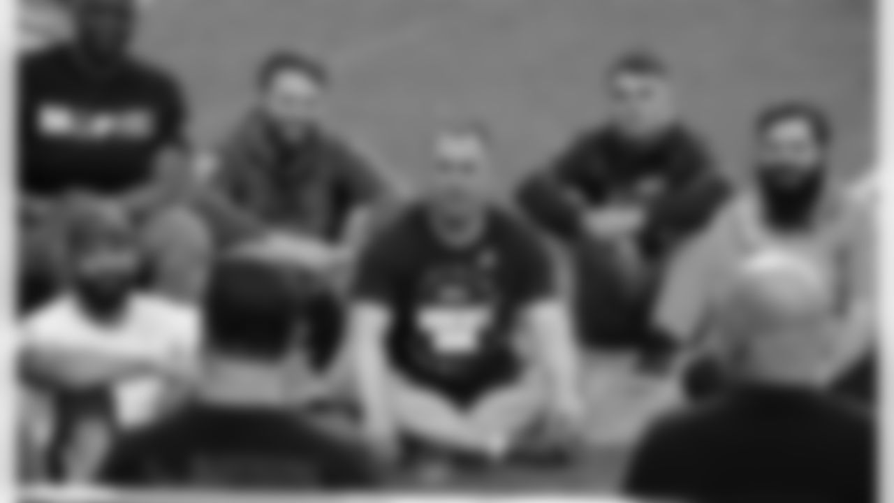 The Seattle Seahawks and Merging Players & Vets (MVP) hosted a military huddle and workout on August 26, 2021 at Lumen Field.