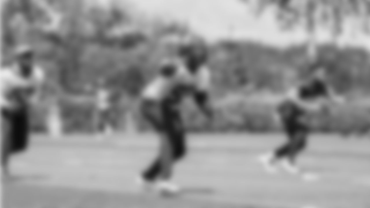Seahawks players participate in the first OTA of the 2023 offseason on May 22 at the Virginia Mason Athletic Center in Renton, Wash.