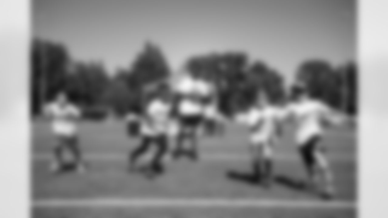 Seahawks quarterback Geno Smith held a youth football camp on July 13, 2023 at Nathan Hale High School in Seattle.