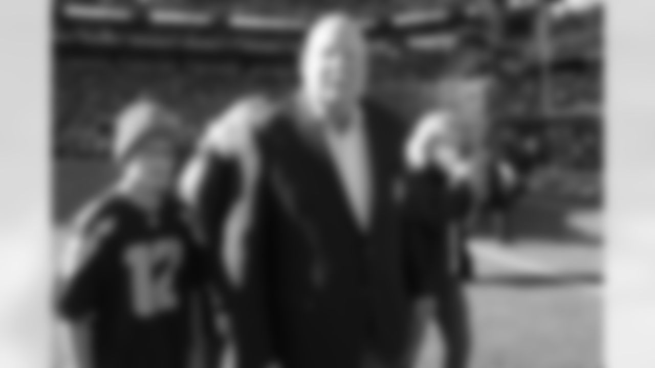 Former head coach Mike Holgmren is inducted into the Seahawks Ring of Honor on October 31, 2021 at Lumen Field.