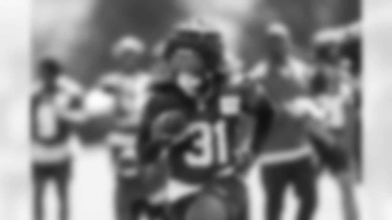 Seahawks running back DeeJay Dallas (31) participated at day 11 of training camp at the Virginia Mason Athletic Center in Renton, Wash. on Aug. 8, 2023.