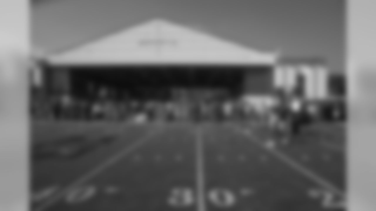 The hangar where the NFL Pro Bowl football draft is being held at Wheeler Army Airfield, Wednesday, Jan. 27, 2016, in Wahiawa, Hawaii. (AP Photo/Marco Garcia)
