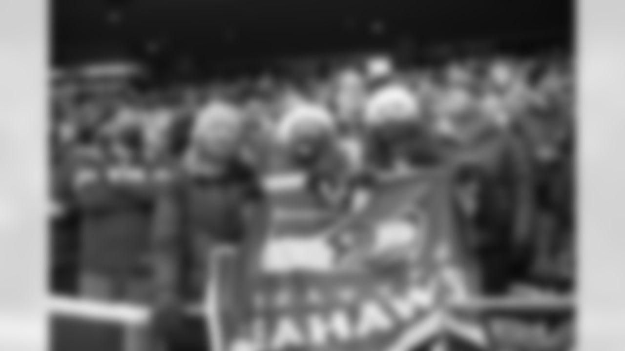 Seattle Seahawks fans attend a snowy Week 16 game vs. the Chicago Bears on December 26, 2021 at Lumen Field.