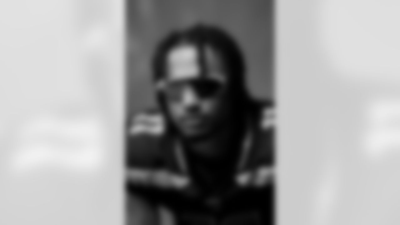 Seattle Seahawks wide receiver Jaxon Smith-Njigba (11) poses for a portrait during the NFLPA Rookie Premiere on Saturday, May 20, 2023, in Los Angeles. (Mikey Owens/NFL)