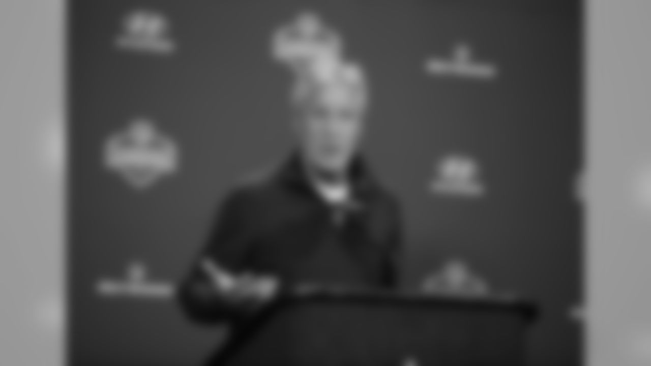 Seattle Seahawks head coach Pete Carroll responds to a question during a news conference at the NFL football scouting combine Thursday, Feb. 25, 2016, in Indianapolis. (AP Photo/Darron Cummings)