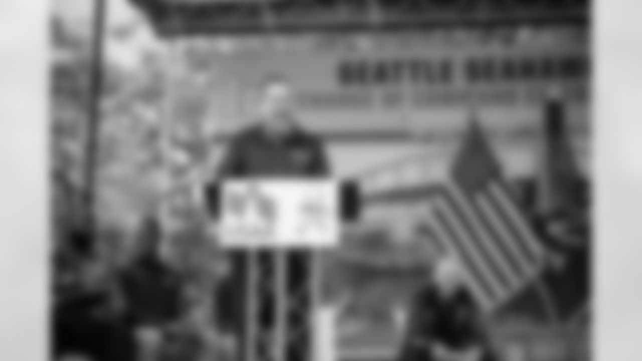 Seahawks at the Change of Command event on September 26, 2023.