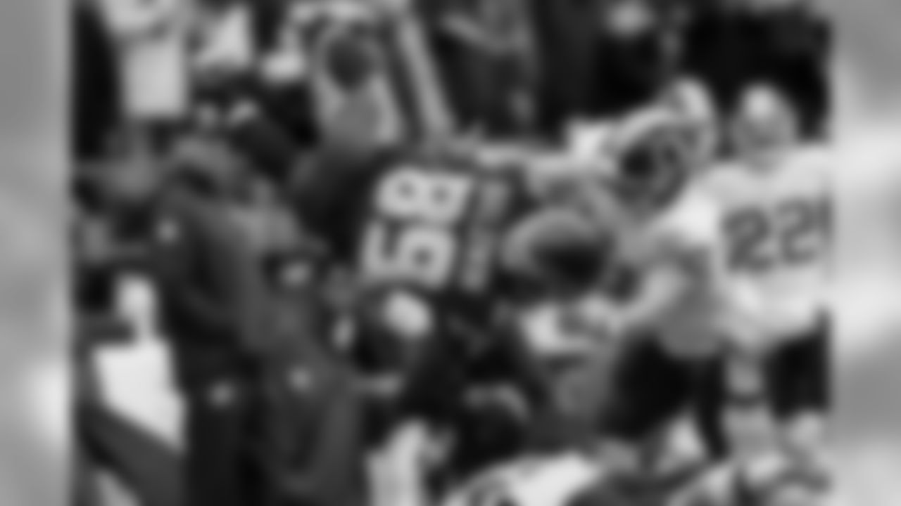 Seattle's Doug Baldwin flips upside down after a reception in the second quarter.