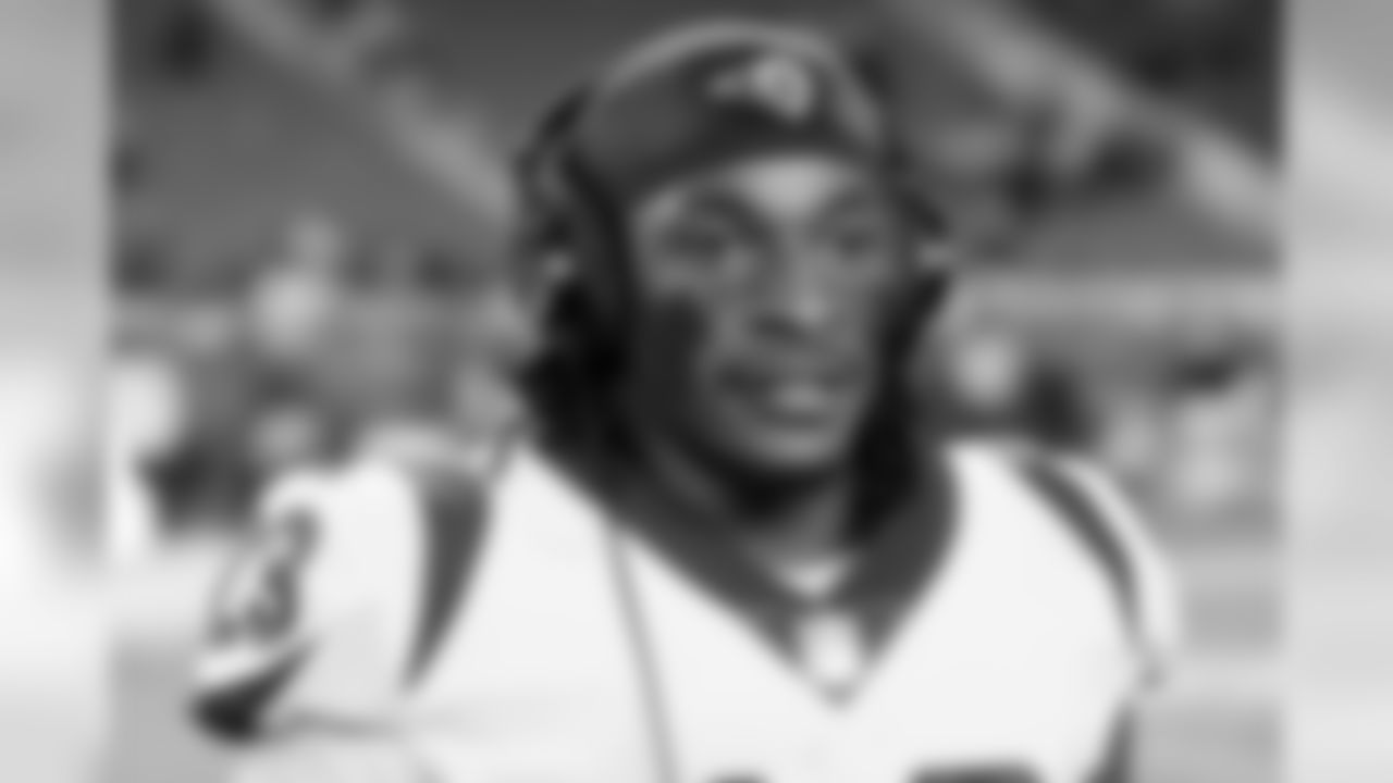 Los Angeles Rams cornerback Nickell Robey-Coleman (23) does a postgame media interview after the 2017 NFL week 3 regular season football game against the San Francisco 49ers, Thursday, Sept. 21, 2017 in Santa Clara, Calif. The Rams won the game 41-39. (Paul Spinelli via AP)