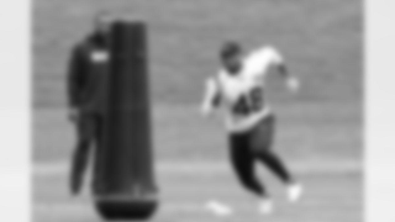 Seahawks players participate in offeseason workouts at the Virginia Mason Athletic Center on May 3, 2022.