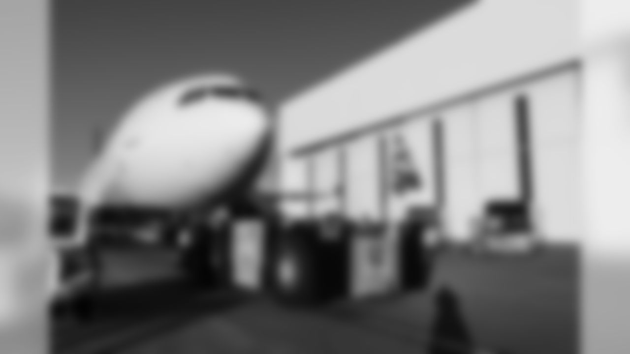 A 12 flag adorns the machinery used to tow the Delta aircraft the team uses for its charter at Sea Tac airport.