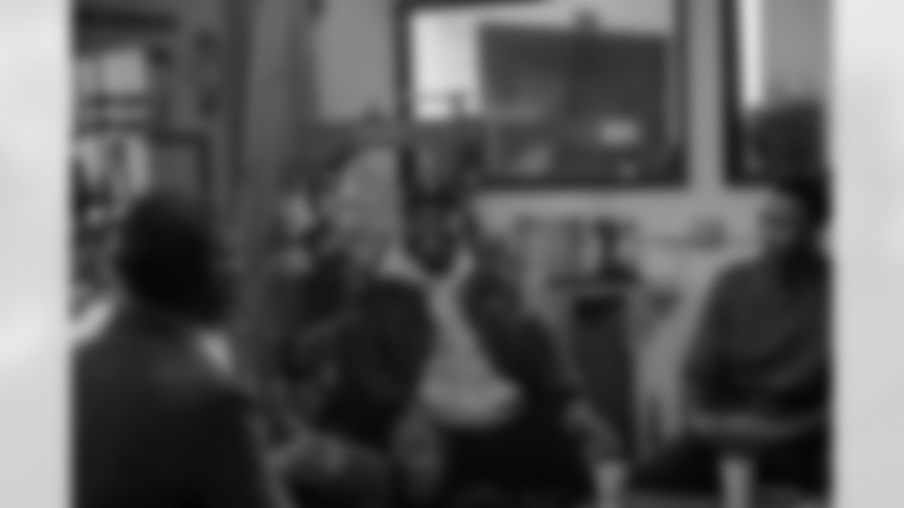 Seahawks legends discuss various real word topics at Two Kick Coffee in Seattle for a new video series, "Talking Shop."