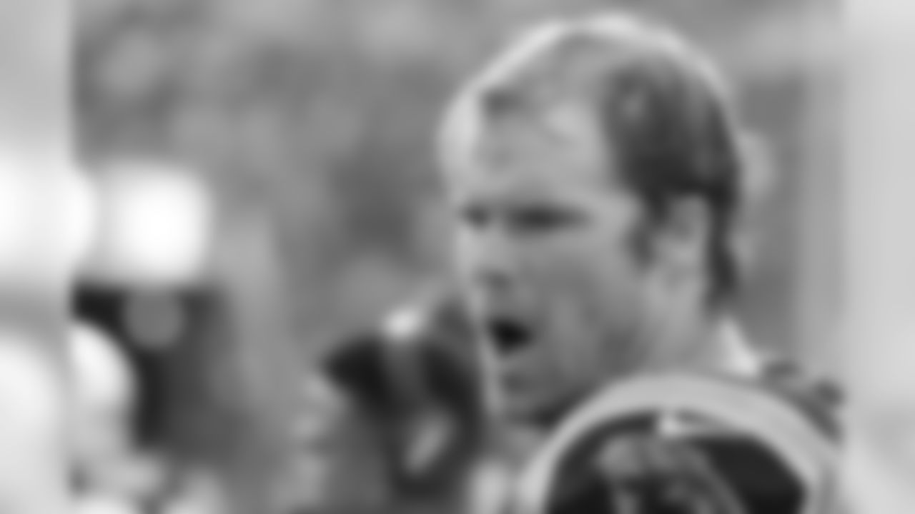 Carolina Panthers tight end Greg Olsen stands on the sidelines during an NFL football game against the Los Angeles Rams, Sunday, Nov. 6, 2016, in Los Angeles. The Panthers won 13-10. (AP Photo/Ryan Kang)