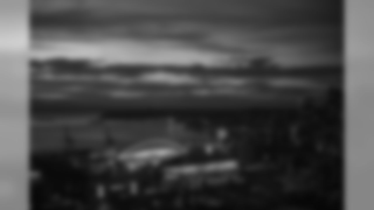 CenturyLink Field was resplendent from the air during Monday Night Football, and a stadium-record crowd and national television audience was treated to a dramatic sunset during the third quarter.
