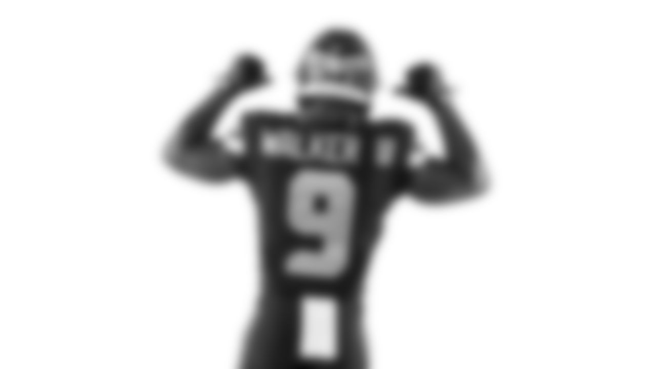 Seattle Seahawks running back Kenneth Walker III (9) poses for a portrait during the NFLPA Rookie Premiere on Saturday May 21, 2022 Los Angeles. (Ryan Kang/NFL)