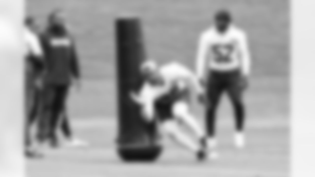 Seahawks players participate in offeseason workouts at the Virginia Mason Athletic Center on May 3, 2022.