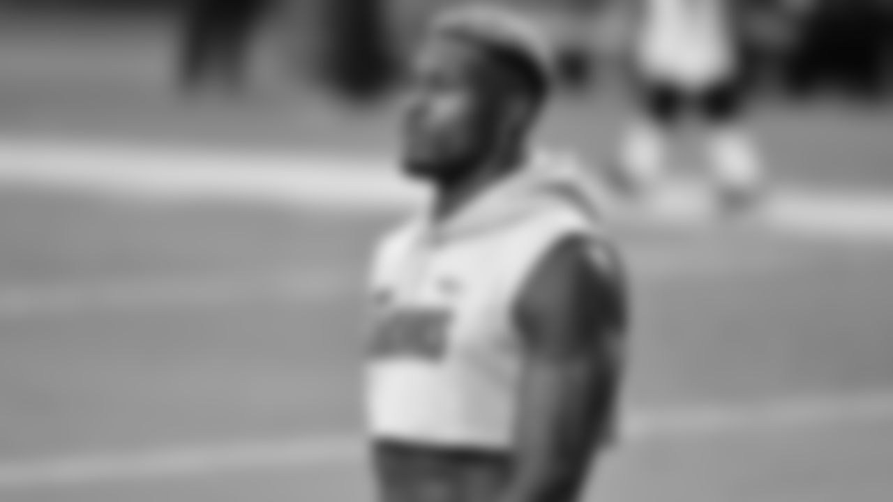 Seattle Seahawks wide receiver DK Metcalf (14) warms up before an NFL football game against the Arizona Cardinals on Sunday, October 25, 2020 in Glendale, Arizona. (Alika Jenner/NFL)