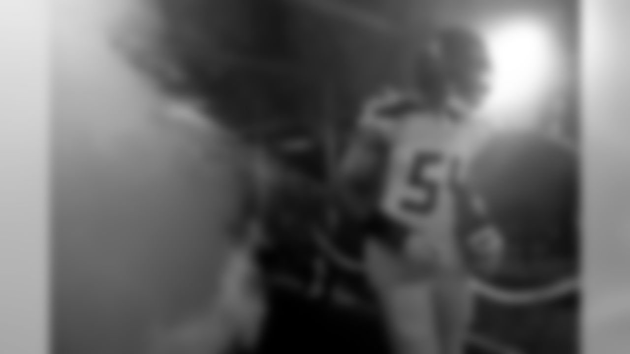 Bobby Wagner gets ready to run out of the tunnel during introductions.