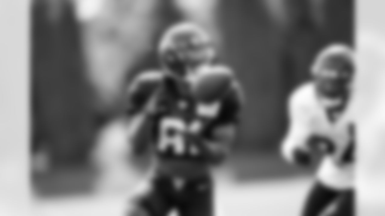 Seahawks wide receiver Tyjon Lindsey (81) participated at practice on August 7, 2023 at the Virginia Mason Athletic Center in Renton, Wash.