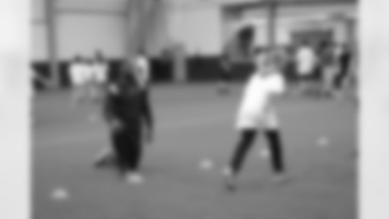Abraham Lucas, Dareke Young, Blitz, and members of the Seahawks organization held a Seahawks/Nike Flag Football camp on July 07, 2023 in Alaska.