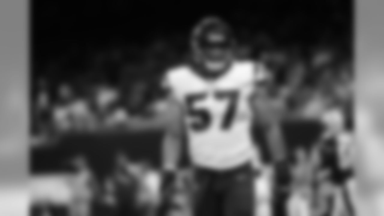 Houston Texans linebacker Brennan Scarlett (57) during a Week 3 NFL pre-season football game against the New Orleans Saints Saturday, Aug. 26, 2017 in New Orleans. The Saints beat the Texans 13-0. (Matt Patterson via AP)