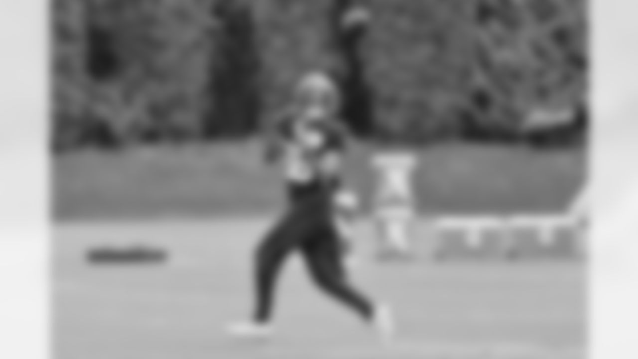 Seahawks wide receiver Cade Johnson (88) at practice at the Virginia Mason Athletic Center in Renton, Wash. on Aug. 31, 2023.