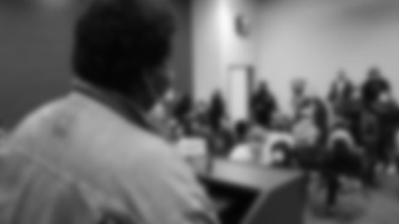 Members of the Boys & Girls Club of King County were at the Verizon Lounge at Lumen Field for a panel with stadium teammates on career paths in sports beyond the field on December 13, 2021.