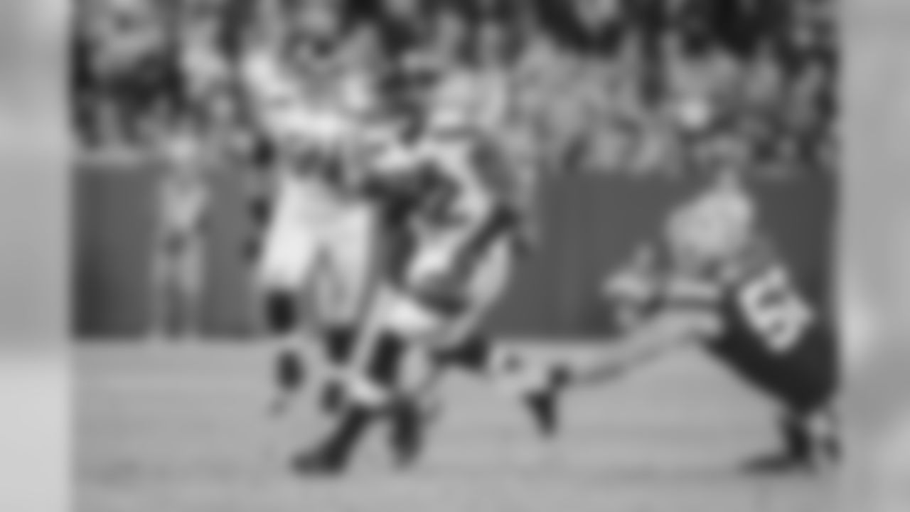 With the Seahawks trailing by ten late in the fourth quarter, the Packers forced a fumble by Seattle's Fred Jackson.
