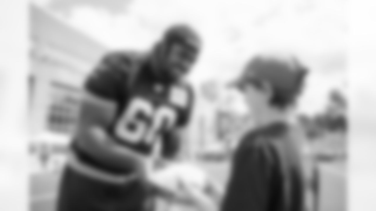 Seahawks fans enjoy meeting Seahawks Legends on day three of Training Camp at the Virginia Mason Athletic Center in Renton, Wash. on July 31, 2023.