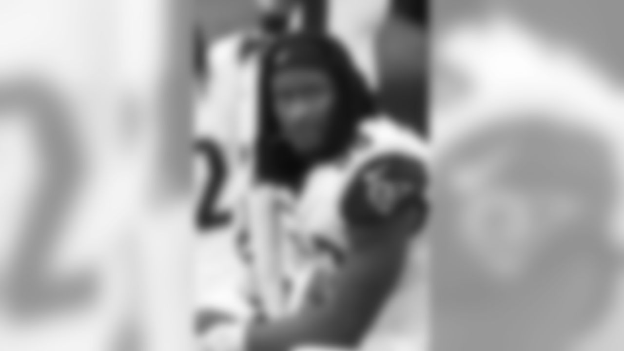 Los Angeles Rams running back Todd Gurley II (30) looks up from the sideline with his helmet off during a NFL football game against the Houston Texans, Sunday, November 12, 2017 in Los Angeles. The Rams won the game 33-7. (Paul Jasienski via AP)