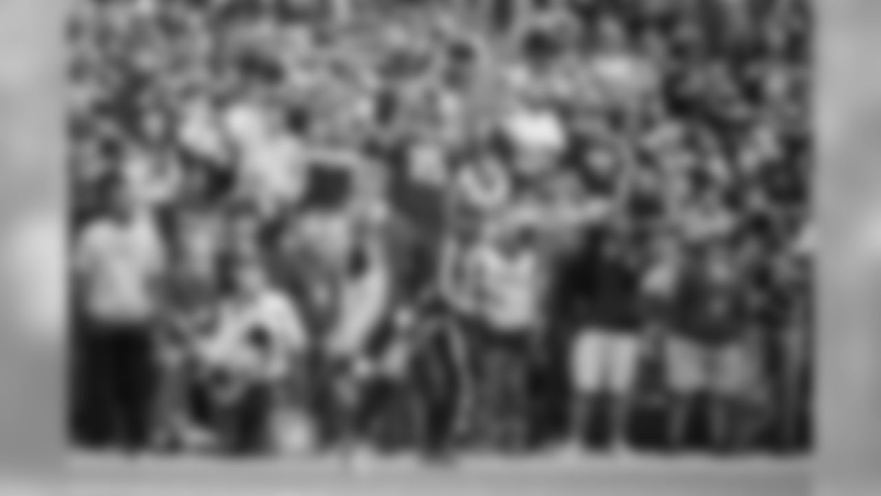 Seattle's Jermaine Kearse leaps high for a pass on the sideline that was knocked away as he tried to come down with it.