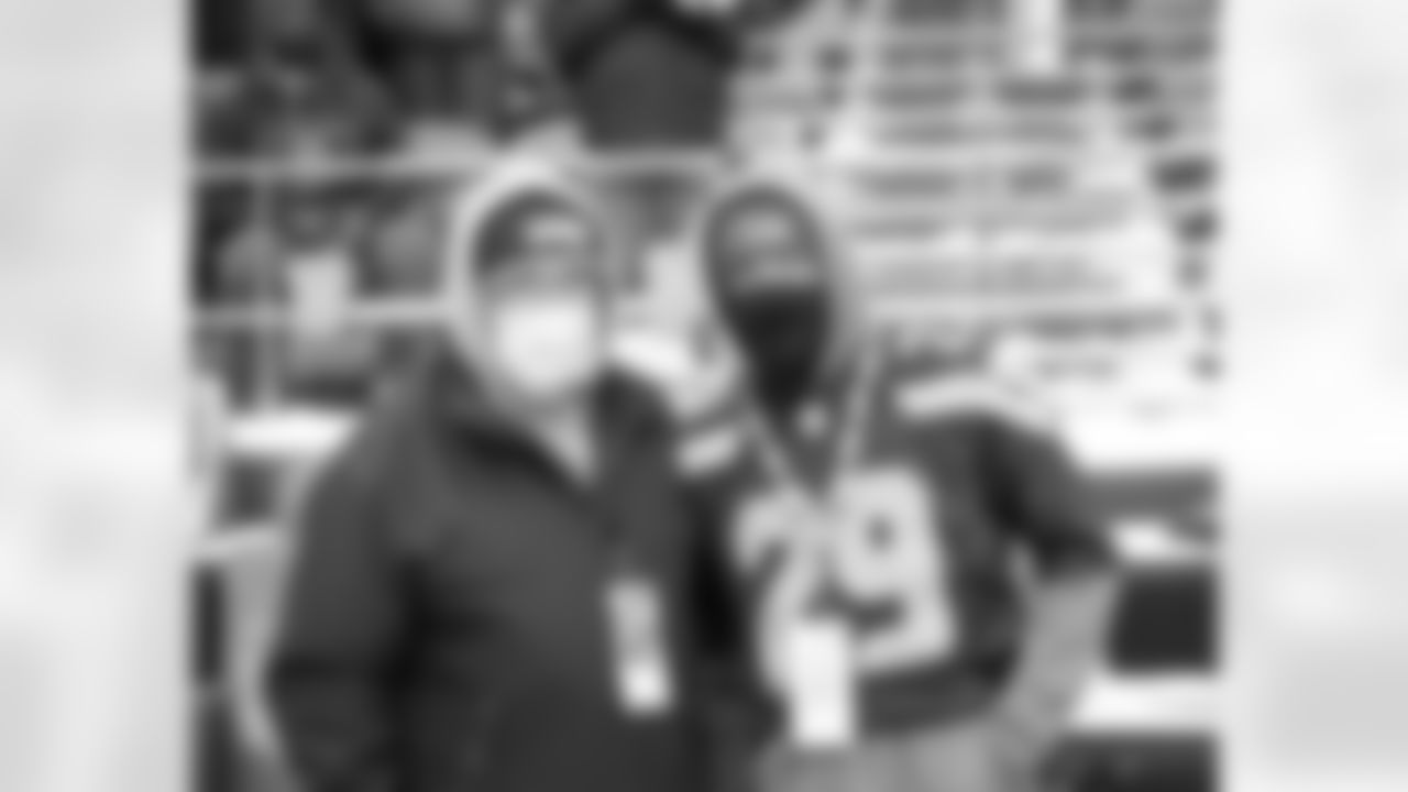 Seattle Seahawks fans attend a snowy Week 16 game vs. the Chicago Bears on December 26, 2021 at Lumen Field.