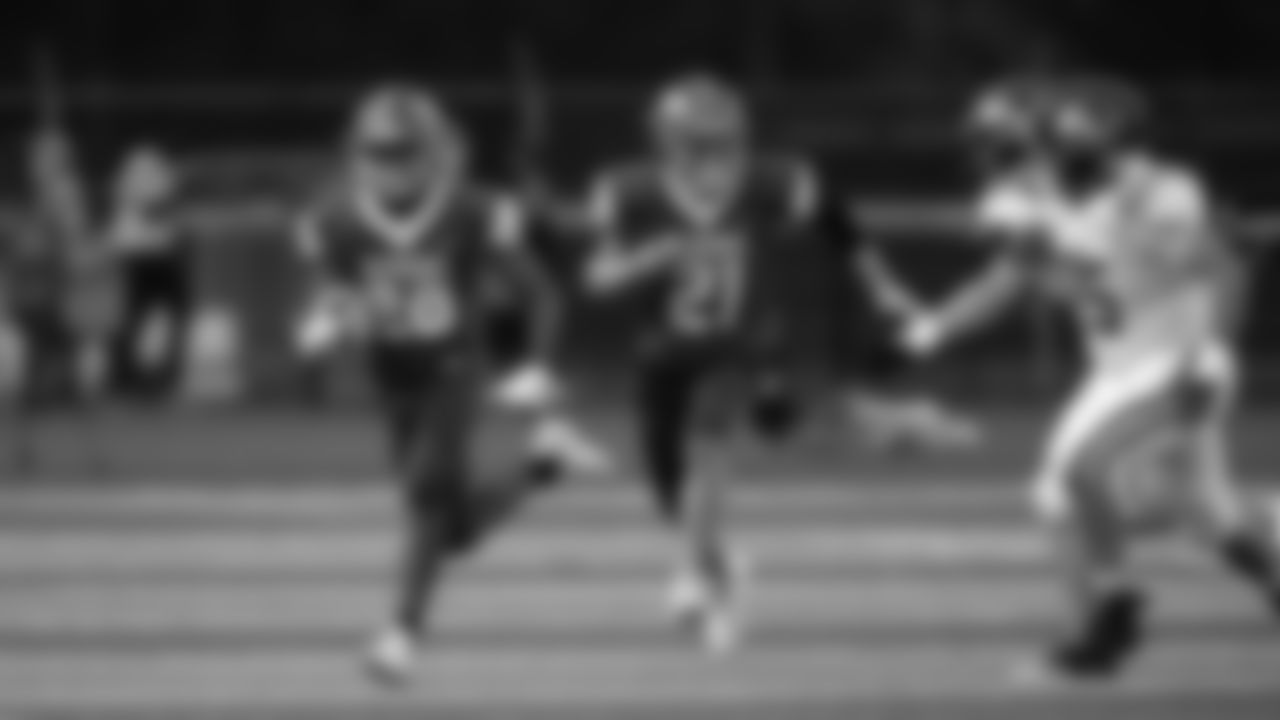 The Seahawks, along with Blitz, the Seahawks Dancers and Blue Thunder, attended a high school football game featuring Redmond vs. Juanita on September 10, 2021.