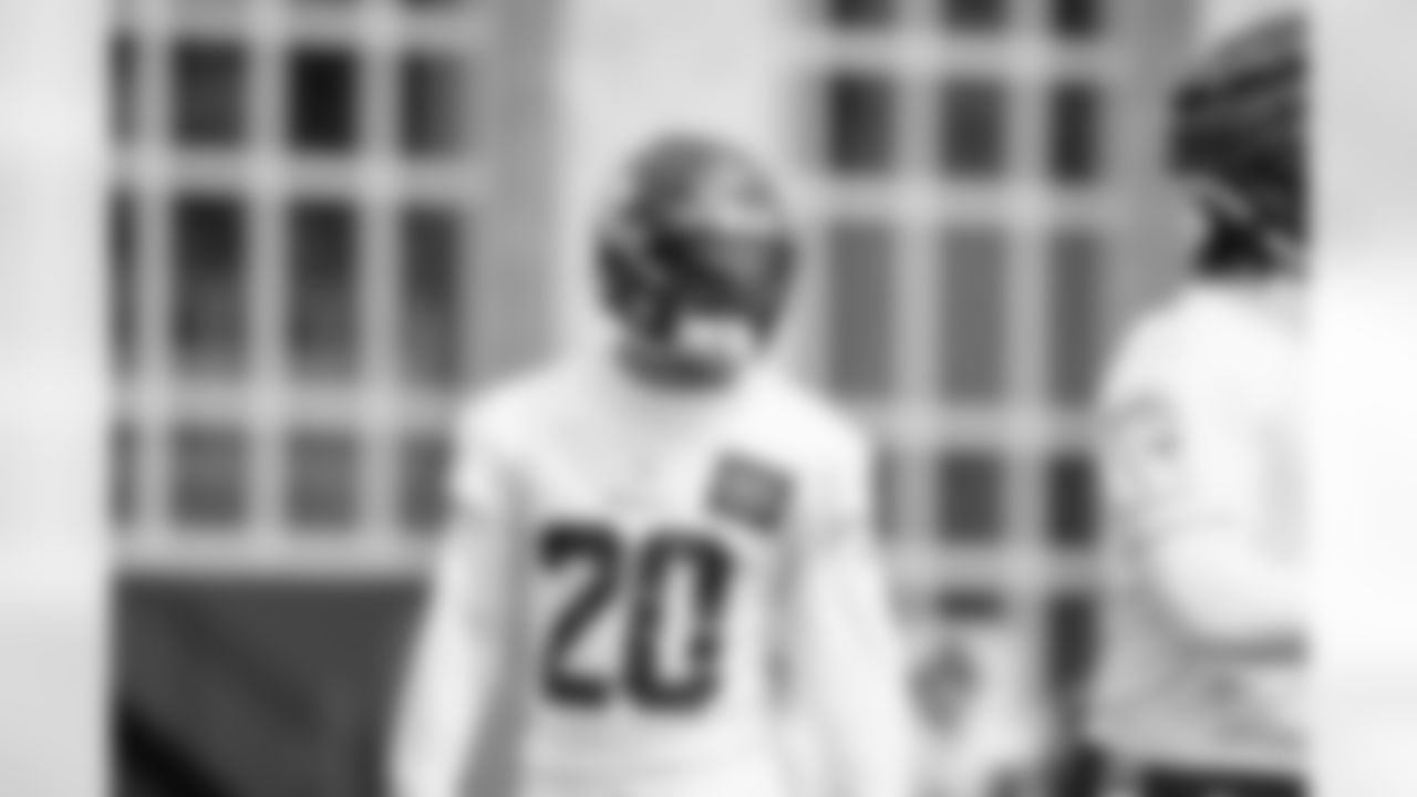 Seahawks safety Julian Love (20) participated at practice on August 6, 2023 at the Virginia Mason Athletic Center in Renton, Wash.