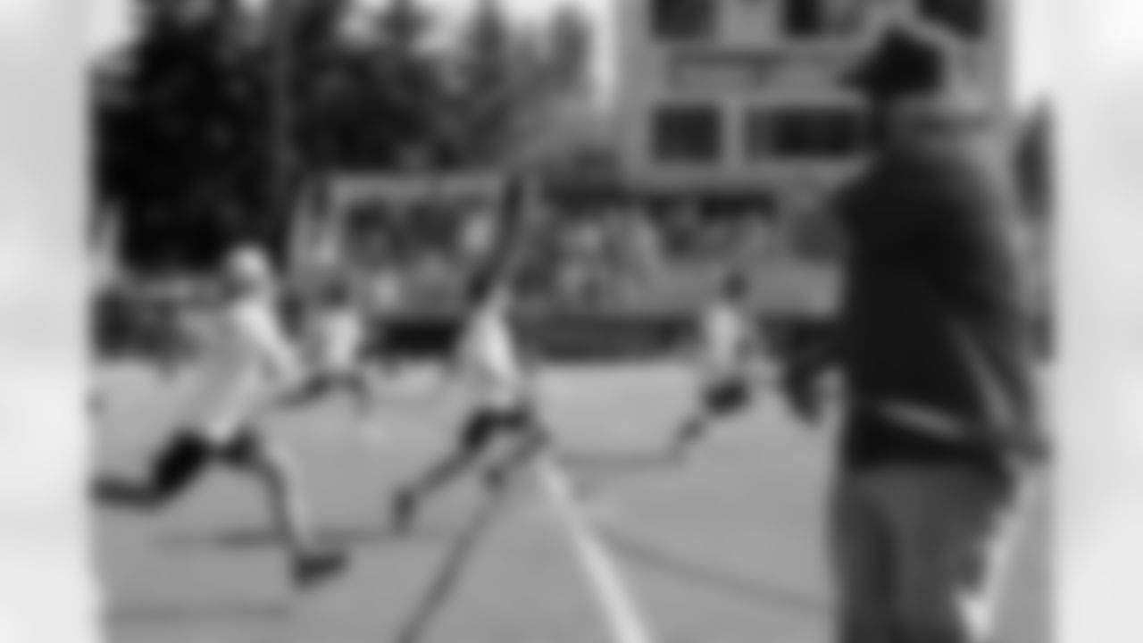 Seahawks right tackle Abraham Lucas hosted the first annual League Advantage Youth Football Camp on Wednesday, June 28, 2023 at Archbishop Murphy High School in Everett, WA.