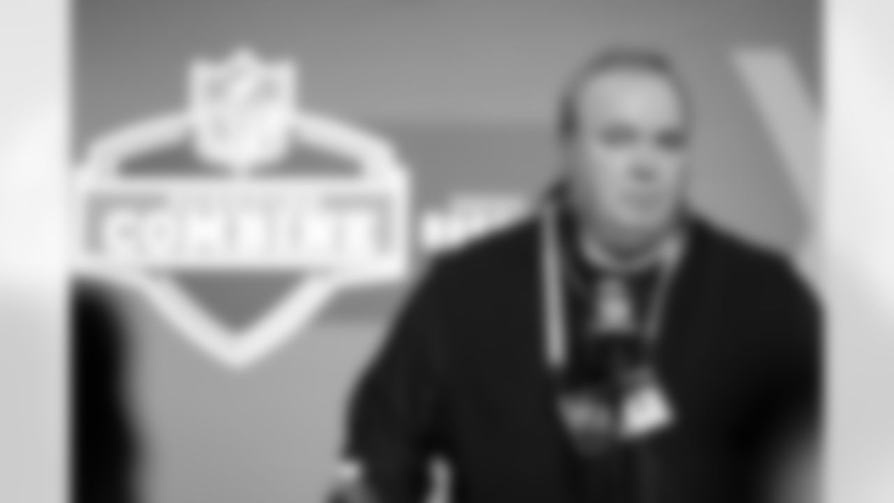 Dallas Cowboys head coach Mike McCarthy speaks during a press conference on Wednesday, March 1, 2023 in Indianapolis, Indiana. (Lauren Bacho/NFL)