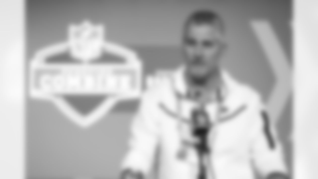 Carolina Panthers head coach Frank Reich speaks during a press conference on Wednesday, March 1, 2023 in Indianapolis, Indiana. (Lauren Bacho/NFL)