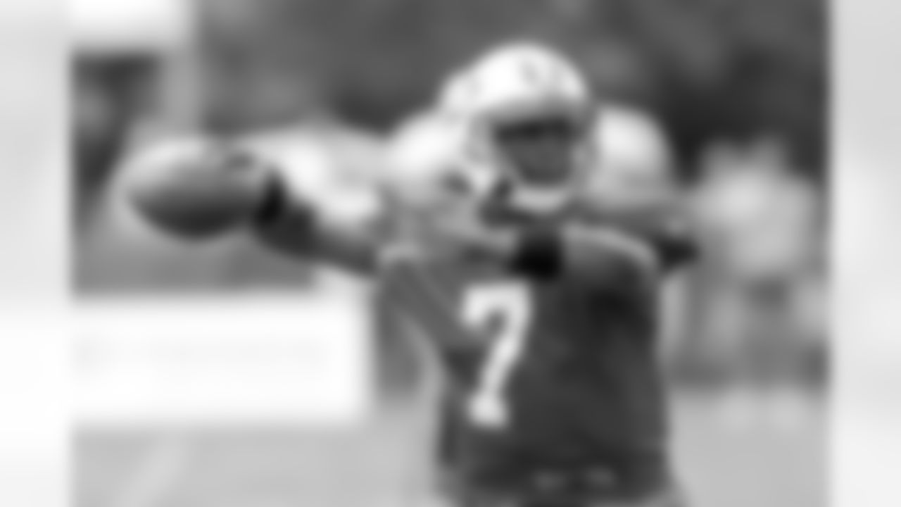 Quarterback Geno Smith's first training camp was in 2013 with the New York Jets. (AP/Bill Kostroun)